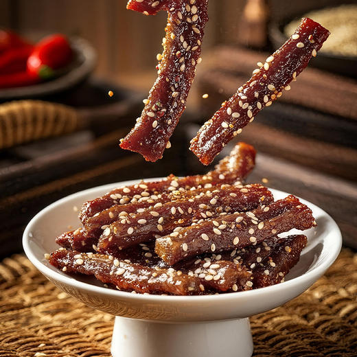 【香辣牛肉干🌶️】一口上瘾！根本停不下来🔥嚼劲十足，辣得过瘾，追剧必备零食✅秘制香料慢火烘烤🔥爽辣鲜香嚼着吃！😋真空包装发货 商品图4