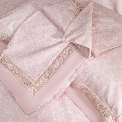 自然醒140支长绒棉磨毛高端绣花四件套100%全棉刺绣被套罩纯棉床单轻奢床上用品4四季GDS 商品图7