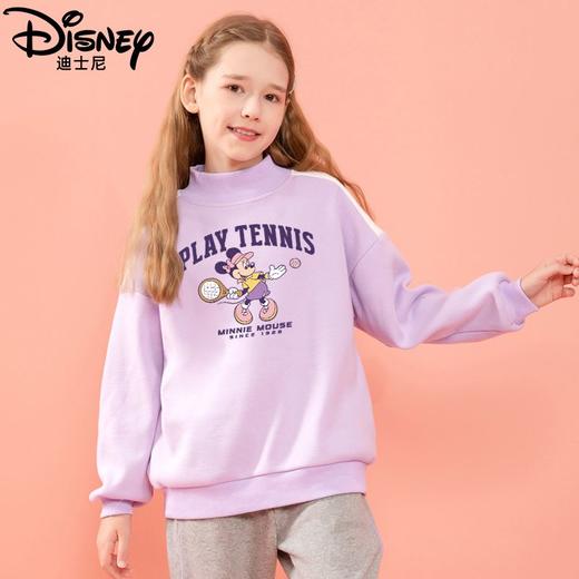 迪士尼女童卫衣冬季加绒加厚新款儿童打底衫女大童保暖衣冬季 商品图2