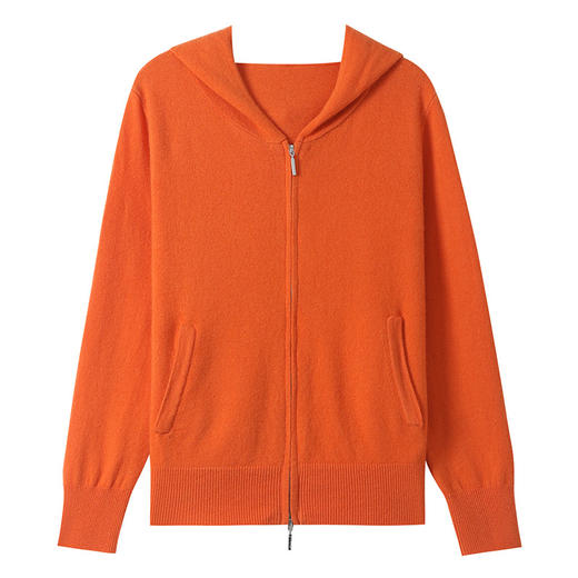 OSL 8518QY拉链帽子衫羊毛修身针织衫毛衣 商品图4