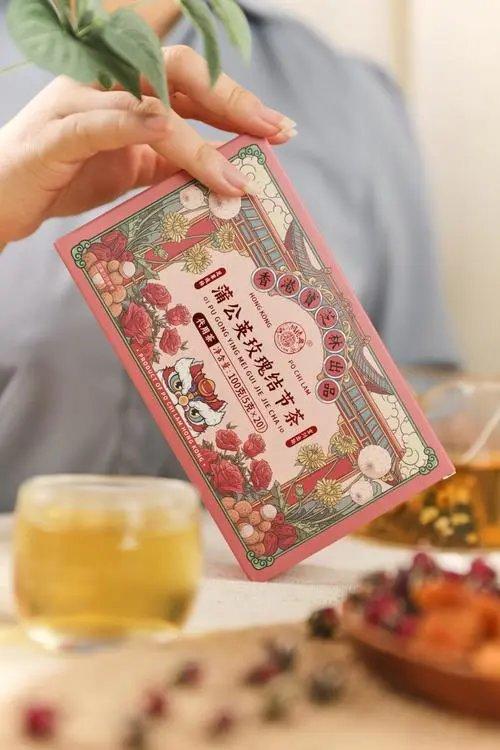 宝芝林蒲公英玫瑰节结茶4盒共80包仅39.9，一杯不到5毛钱香港宝芝林，  无熏硫 保留原材97%营养价值基地直邮 商品图3