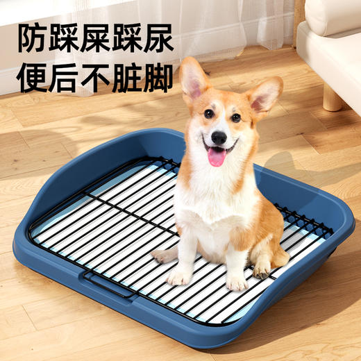 金属栅格狗厕所两件套 中小型犬适用狗狗便盆 易清洗防踩屎 商品图0