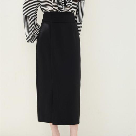 「自」全新升级【铂金会员174/天猫229/差价55】(10421)洛诗琳新款优雅开叉半身裙2025秋季高腰显瘦通勤包臀裙女 商品图4