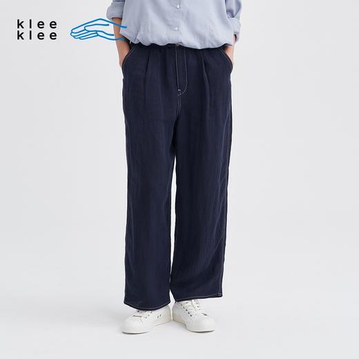 2楼素然亚麻蓝布锥裤吊牌价1750 商品图0