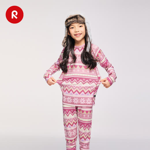 芬兰reima2025秋冬新款儿童中童保暖舒适亲肤针织长袖花色套装 商品图3