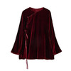 OPH W5217桑蚕丝真丝丝绒上衣新中式国风复古盘扣外套 商品缩略图0