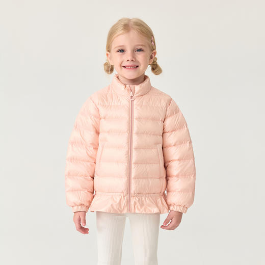 马克珍妮女童轻盈保暖花边羽绒服2025年冬装新款551775 商品图1