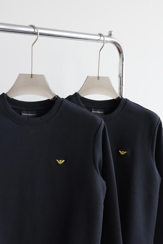 E@ 金标小刺绣 双面平纹 经典圆领卫衣 WY901 商品图3