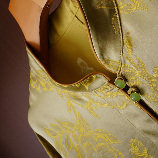 OPH XZ616桑蚕丝新中式立领真丝提花外套 商品图1