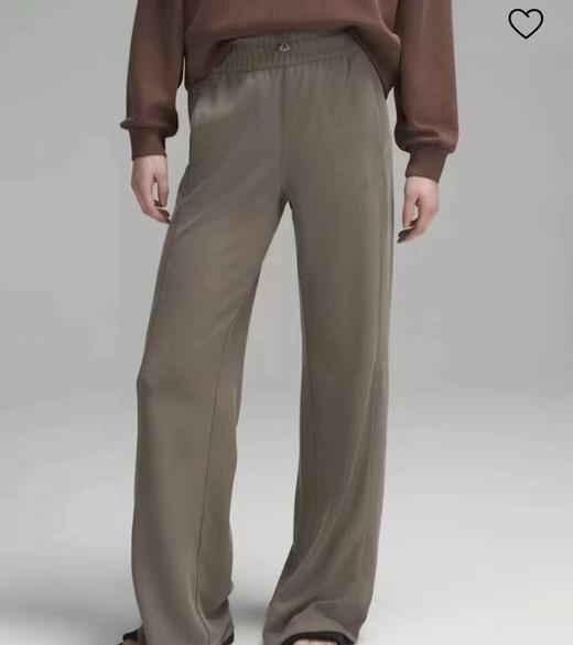 点此购买 lulu露露春秋季女士中腰罗纹直筒阔腿裤 ye 328894 商品图7