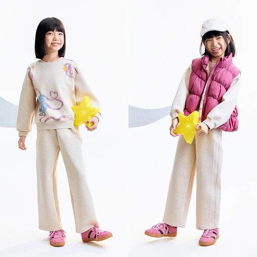 【实体店同款】女童全腰针织裤秋季新款安奈儿童装AG536001 商品图3