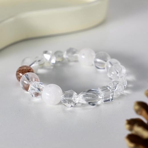ARSIS｜晶石系列 纯净守护·白水晶串珠手链 商品图4