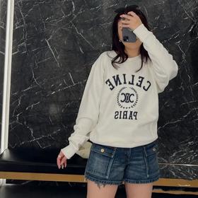 高级感~CeI*ine塞琳重工450克 拉浆印花卫衣高克重到手就知道分量