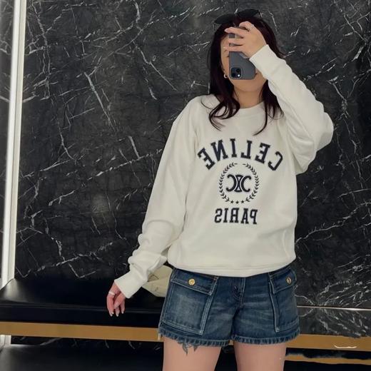 高级感~CeI*ine塞琳重工450克 拉浆印花卫衣高克重到手就知道分量 商品图0