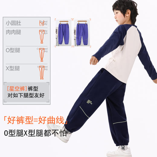 【活动特价，A类品质】【两件任选起拍，一件不发货】秋季儿童星空棉运动裤男女中大童弹弹云朵棉长袖T软弹运动系列100% 商品图8