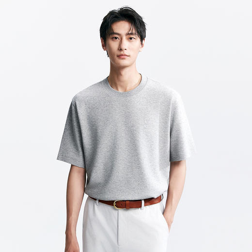 棉仓363801041-正肩微宽松毛巾布短袖T 商品图0