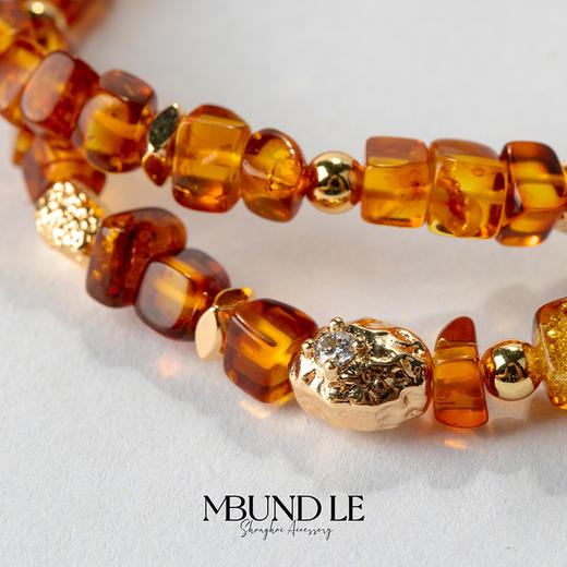 繁花似锦 花珀随型手链一条 商品图2