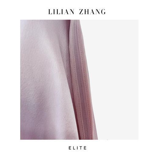 “定制”静奢婉约雅韵Oversize珍珠柔粉醋酸法式圆领连衣裙 2501081 商品图3