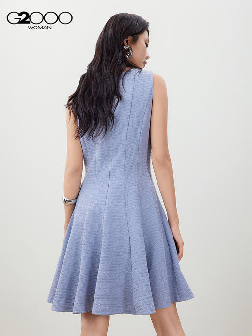 G2000【粗花呢/商场新款】女装FW25舒适优雅气质无袖中裙连衣裙56232196 商品图1