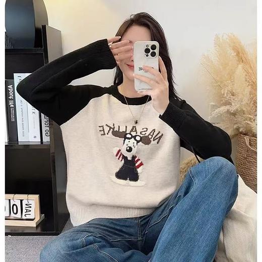 【孤品捡漏】G225卡通小狗花纱毛衣-喜出 商品图3