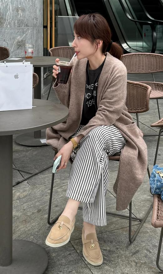 LP代工厂羊猄皮手抐牛筋底舒适乐福鞋 商品图1