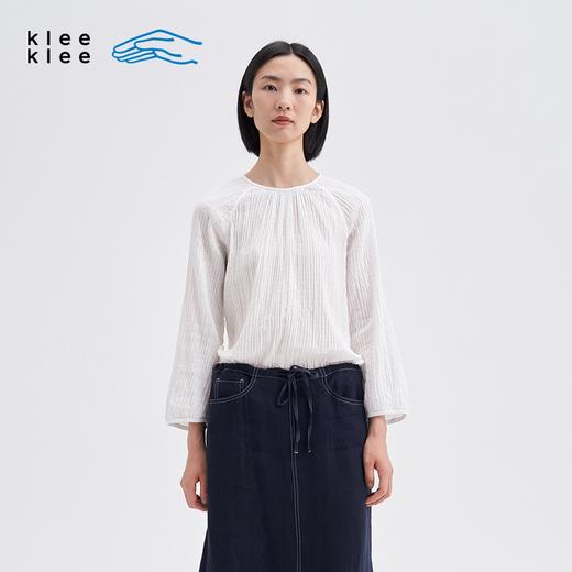 2楼素然环保棉提花圆领套头衫1550 商品图0