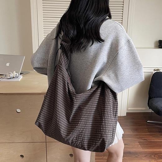 裁缝学苑AQ534韩版百搭格子帆布包单肩斜挎托特包纸样女装上课通勤包样板 商品图4