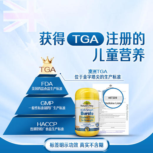 【儿童好物丨佳思敏 学生三倍DHA爆浆丸 50粒/瓶】600mg高含量DHA，可以嚼着吃的爆浆DHA，粒粒香橙味，孩子爱吃不抗拒，帮助提升专注力 商品图3