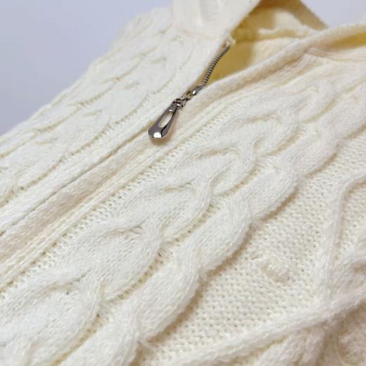 【孤品捡漏】G185米色麻花针织开衫-喜出 商品图4