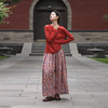 绽放旅行女装600朵/天丝亚麻设计感印花武士裤百搭宽松休闲裤长裤 商品缩略图2