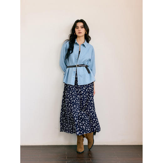 HeyDressV领印花收腰连衣裙 商品图3