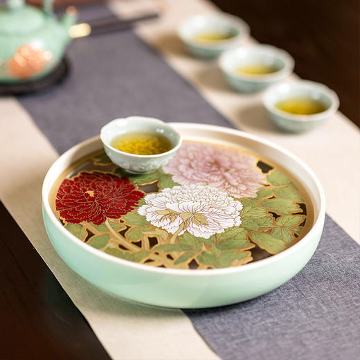 朱炳仁铜 | 富贵长春茶礼套装 商品图3