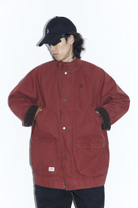 吃茶去chichaqu25全棉洗水做旧翻领夹克宽松复古猎装谷仓工装男女