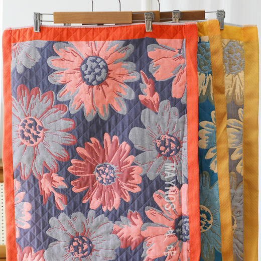 【到手2只】MAYNOS加厚纱布枕巾，加厚全棉6层纱，亲肤透气吸汗，柔软纤薄，活性印染工艺不，细密包边，走线平整，油画般艺术高颜值，更舒适的睡眠体验~ 商品图1