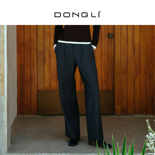 东黎 • 我不被驯化 精英西装裤 女士秋季小个子版休闲直筒西裤 5126 商品图0