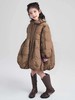 110【孤品捡漏】G247女童咖啡色刺绣波浪边棉服-喜出 商品缩略图1