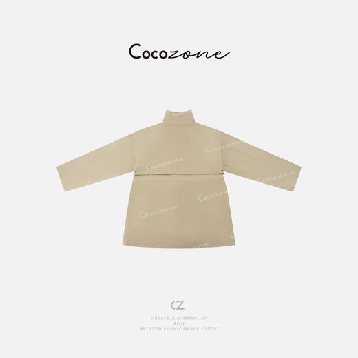 COCO ZONE 刘一一“山系风衣”100棉立领腰部抽绳外套 CD1A1050 商品图1
