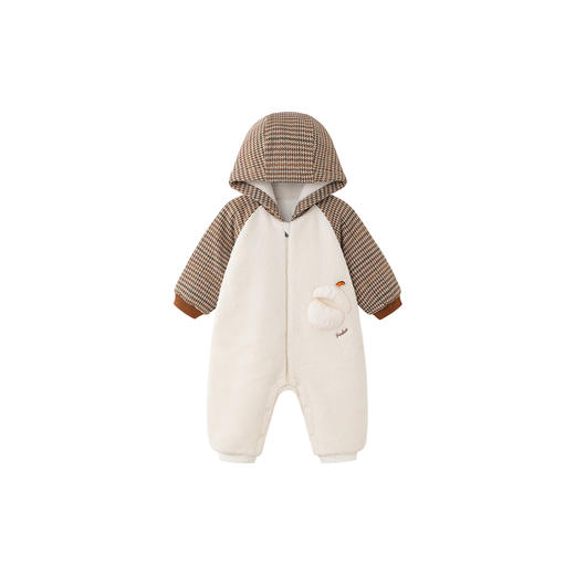 【商场同款】英氏婴儿哈衣长袖连帽男宝宝冬季保暖爬服连身衣新款 商品图4