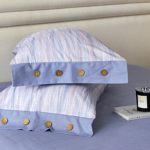 【高支高密全棉磨毛四件套】轻奢宽边纽扣款全棉磨毛系列四件套 高支高密全棉磨毛面料 8色可选，棉花来自中国棉花之乡——新疆阿瓦提县 商品图6