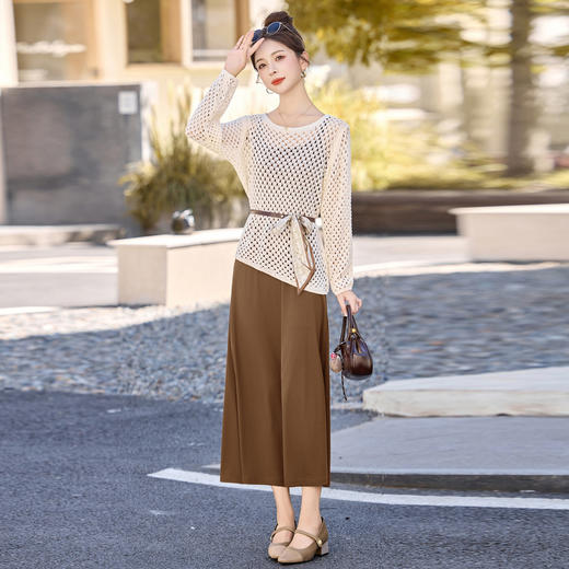 HR YF2610系带收腰吊带裙两件套 商品图2