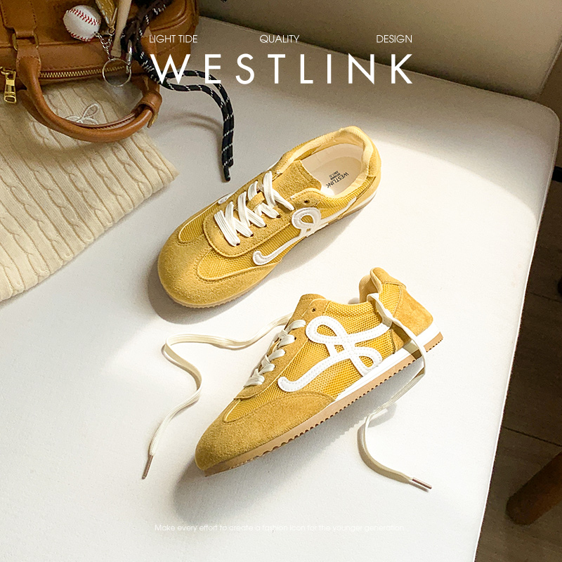 西遇复古德训鞋女新款春夏爆款美式百搭运动鞋轻便休闲鞋D0156606