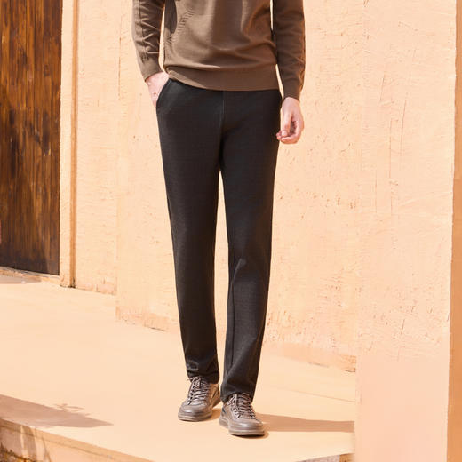 半身缘男裤 秋季细腻柔软休闲得体舒适百搭休闲裤253101M10330021 商品图4