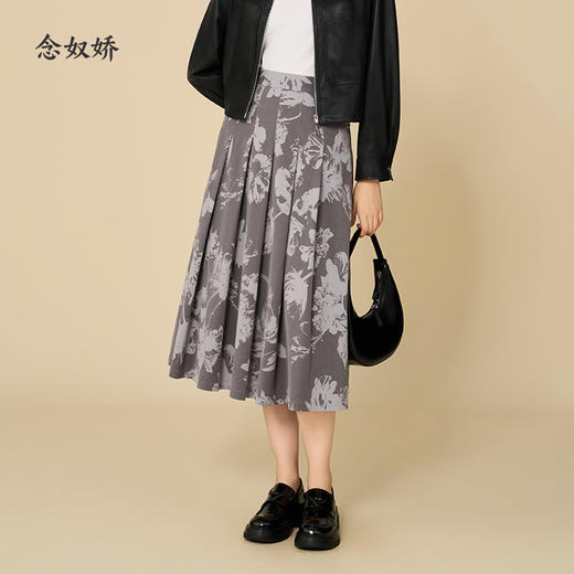 【商场同款】CNS5851 “ 剪影花半裙 ” 雅致深浅花卉图案 智性大气 雅致好穿 显瘦版型 商品图7