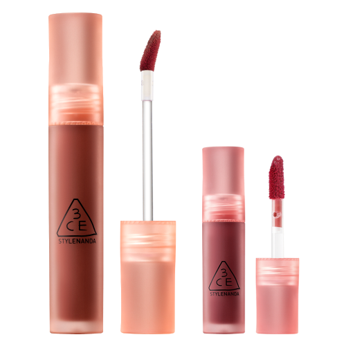 6942125288083 三熹玉3CE 水雾唇露含迷你唇露套组哑光雾面口红唇彩持久【06-#LAYDOWN 肉桂色+#DOUBLE WIND 雾玫色【经典版】】