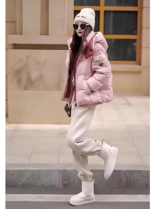 【孤品捡漏】微瑕（羽绒服）G239粉色撞色羽绒服-喜出 商品图3