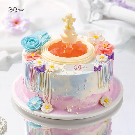 莫奈花园·杏子鲜果奶油蛋糕，可选1/1.5/2.5/3.5/6磅 商品图0