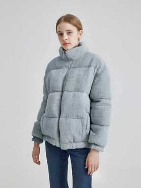 【孤品捡漏】（绒子含量85%）G248水绿色小香风羽绒服-喜出