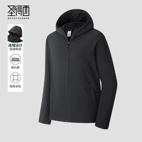 圣得西男士户外休闲茄克外套2025秋季新款中青年百搭连帽夹克潮