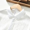 早秋季新款男装白色纯色长袖衬衫棉质薄款百搭衬衣外套上衣 商品缩略图7