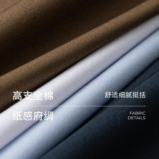 棉仓367604005-60S纸质府绸宽松长袖衬衫 商品图2